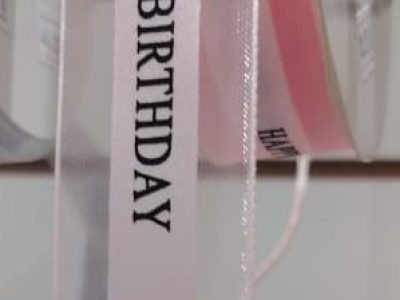 Cinta Decorativa Rosado “ Happy Birthday” 2.5mm X Metro — MKS Mercería