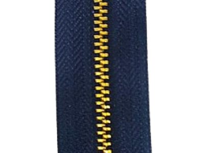 Cierre Bronce Color Azul Oscuro 20cm — MKS Mercería