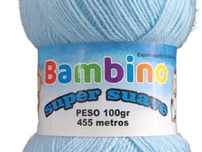 Lana Bambino Bebe Llano Color Celeste  100gr — MKS Mercería