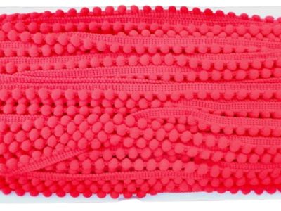 Tira De Pompones Color Rojo — MKS Mercería