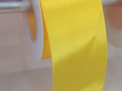 Cinta Satin Generica 5.00cm Color Amarillo X Metro — MKS Mercería