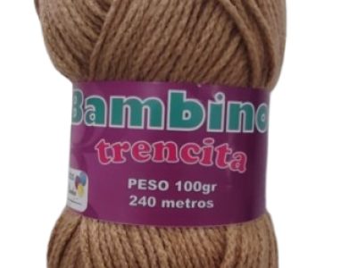 Lana Bambino Trencita 100gr Cafe Claro — MKS Mercería