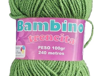 Lana Bambino Trencita 100gr Color Verde — MKS Mercería