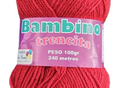 Lana Bambino Trencita 100gr Color Rojo Vino — MKS Mercería