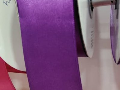 Cinta Satin Generica 4.00cm Color Morado  X Metro — MKS Mercería