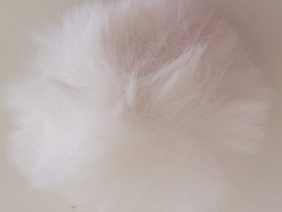 Pompon Peludo Blanco 7cm